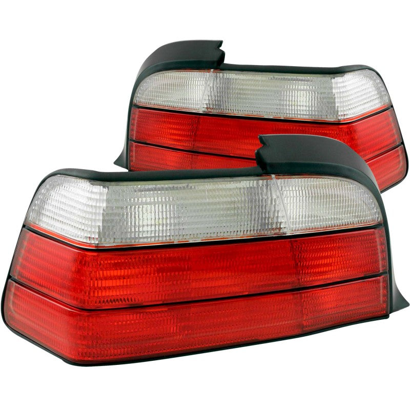 ANZO 1992-1998 BMW 3 Series E36 Coupe/Convertable Taillights Red/Clear-thumbmail-1