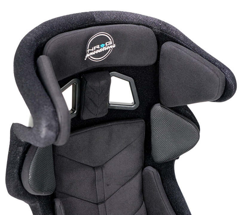 NRG FIA Competition Seat w/ Head Containment & Comp Fabric FIA Velcro Paddings - Thin Cushion (Blk)-thumbmail-3