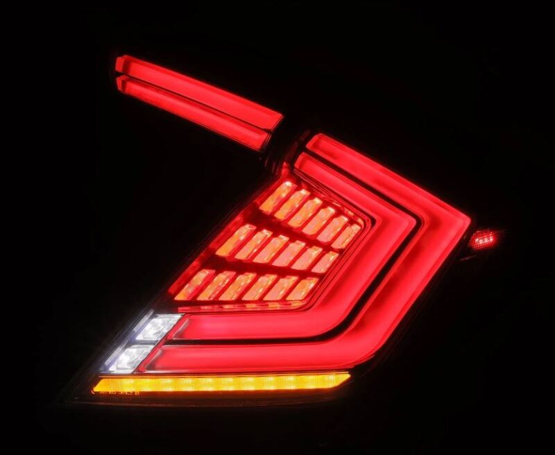 AlphaRex 16-21 Honda Civic Hatchback / Type-R FK8 Nova-Series LED Tail Lights - Clear Smoke-thumbmail-5