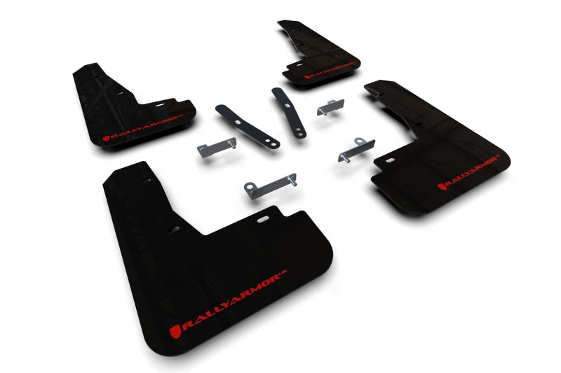Rally Armor 22-23 Kia EV6 Black UR Mud Flap Red Logo-thumbmail-2