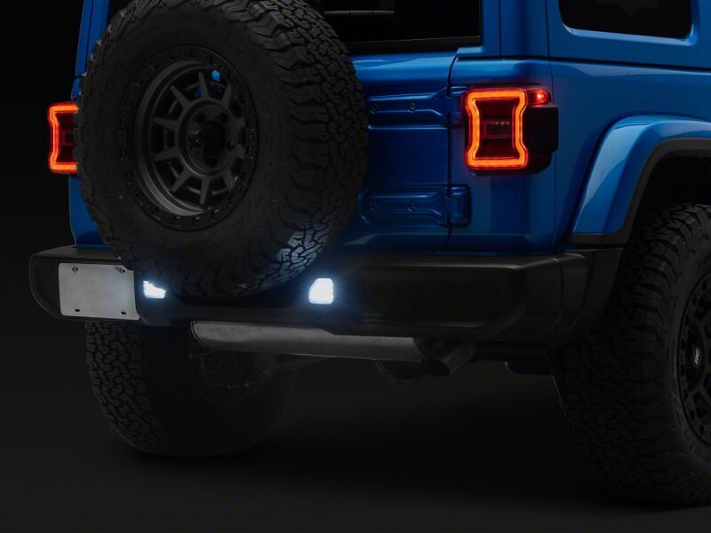 Raxiom 18-26 Jeep Wrangler JL Clear LED Rear Bumper Reflector Lights- White LED-thumbmail-5