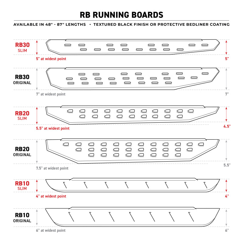 Go Rhino RB30 Slim Hitch Step - 17in. Long / Universal (Fits 2in. Receivers) - Bedliner Coating-thumbmail-3