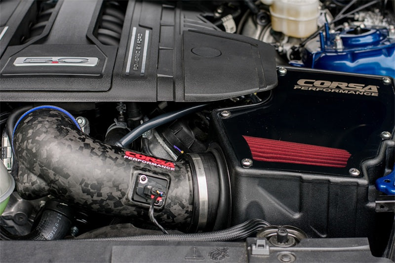 Corsa 18-23 Ford Mustang GT 5.0L V8 Forged Carbon Fiber Air Intake w/ DryTech 3D No Oil-thumbmail-2