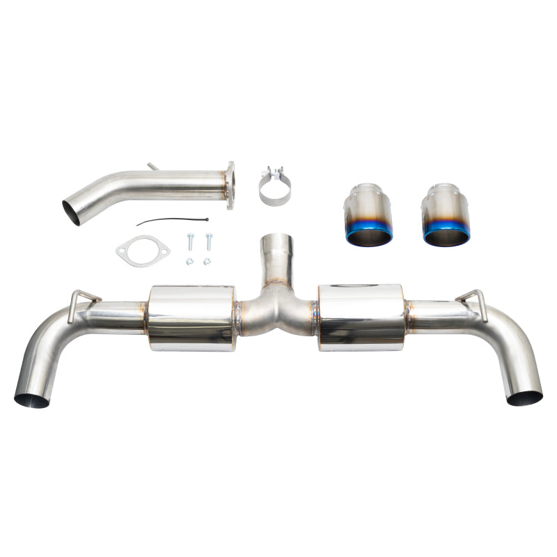 Injen 19-22 Hyundai Veloster N L4 2.0L Turbo Performance SS Axle Back Exhaust System - Burnt Ti Tips-thumbmail-6