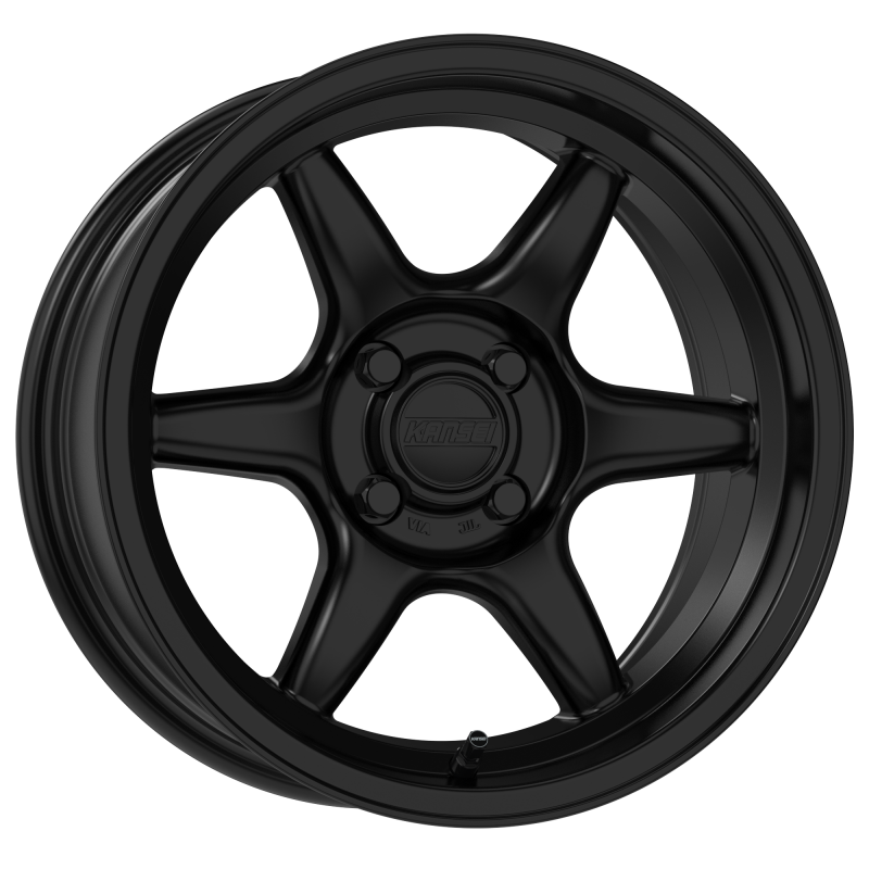 Kansei K11B Tandem 15x7in / 4X114.3 BP / 0mm Offset / 73.1mm Bore - Satin Black-thumbmail-1