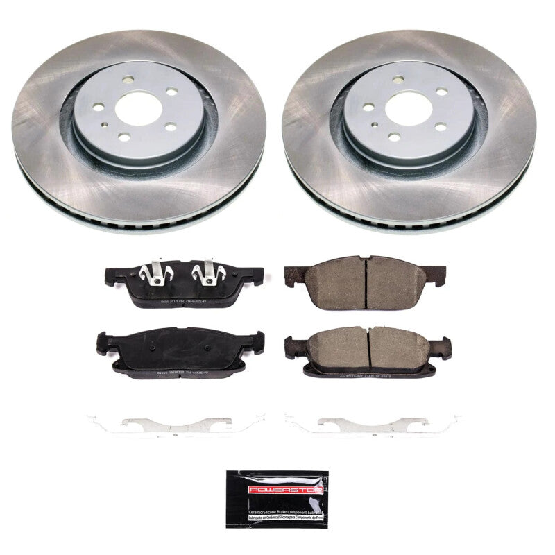 Power Stop 19-21 Lincoln Nautilus Front Semi-Coated Rotor Kit-thumbmail-1
