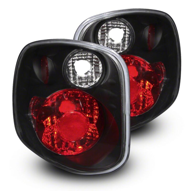 Raxiom 97-00 Ford F-150 Flareside Axial Series Version 2 Tail Lights- Black - Red/Clear Lens-thumbmail-1