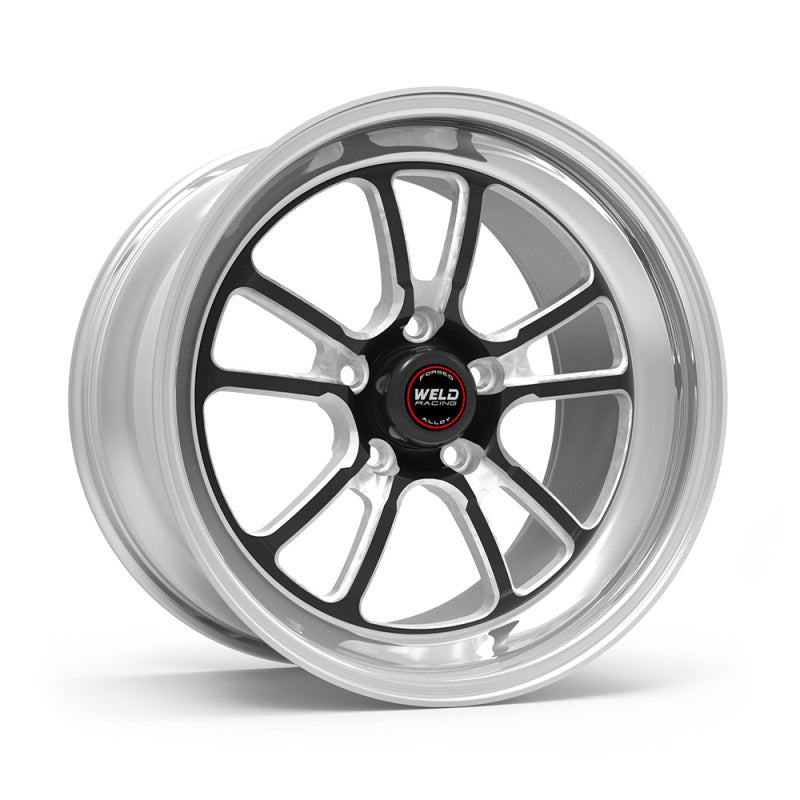 Weld S70 RT-S 17x10in / 5x114.3 BP / 7.8in. BS - Black Center - Polished Shell Wheel