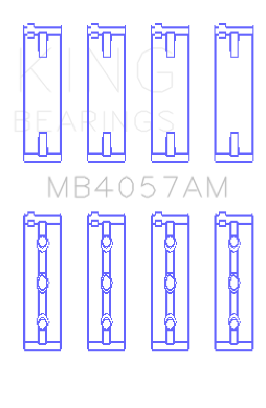 King Engine Bearings Honda C27A4 (Size +0.75mm) Main Bearing Set-thumbmail-2
