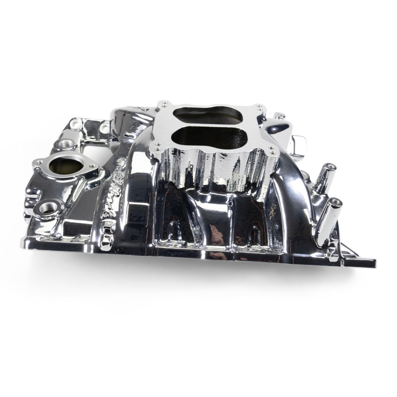 Edelbrock Pontiac 326-455 Performer RPM Intake Manifold - Chrome Plasma Finish-thumbmail-4