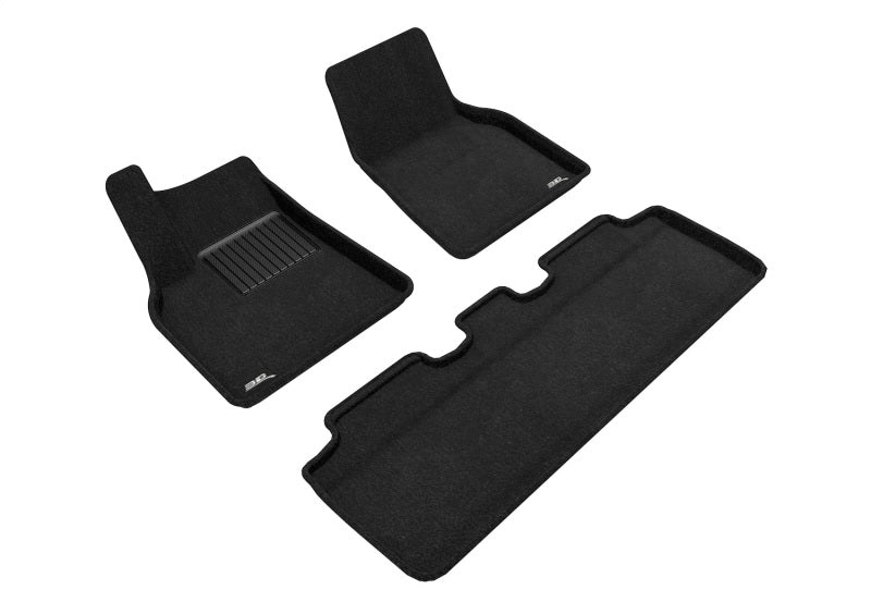 3D Maxpider 21-22 Tesla Model Y Elegant 1st 2nd Row - Floor Mat Set (Black)-thumbmail-2
