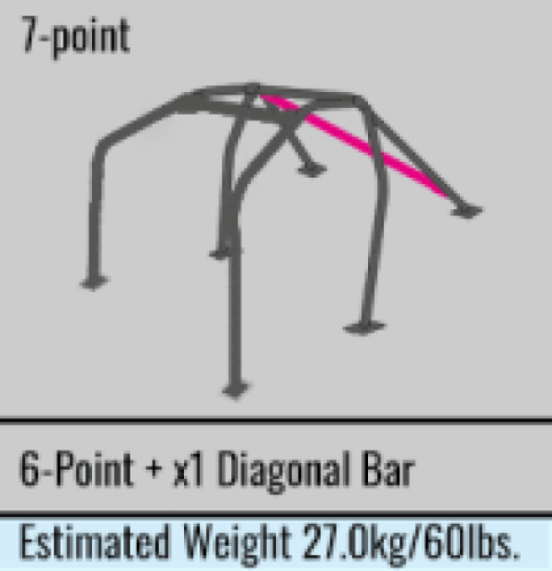 Cusco Sfty 21 2-Psgr 7-Pt BLK Roll Cage 70-71 Datsun 240Z(S30-Series I Only) Arnd Dsh(S/O-No Cancel)-thumbmail-1