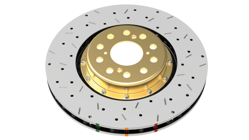 DBA 05-09 Audi A4 Sedan Front 5000 Series Drilled & Slotted Ring w/NAS Nuts-thumbmail-3