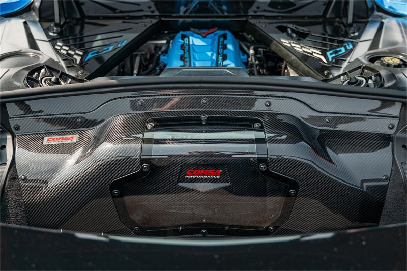 Corsa 2020+ Chevrolet Corvette C8/Z06 Carbon Fiber Air Intake Trunk Panel with Polycarbonate Window-thumbmail-4