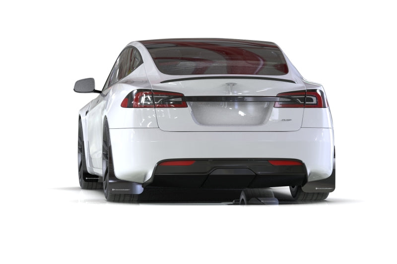 Rally Armor 21-23 Tesla Model S / S Plaid Black UR Mud Flap w/ Red Logo-thumbmail-4