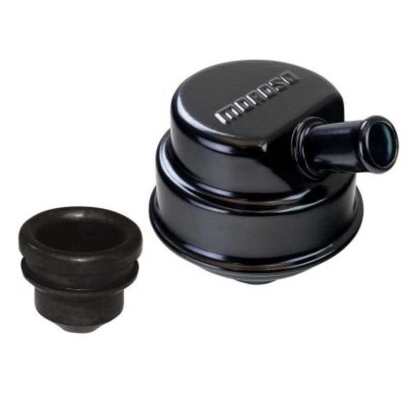Moroso 1-1/4in ID Push-In Oil Separator Breather - Black-thumbmail-1
