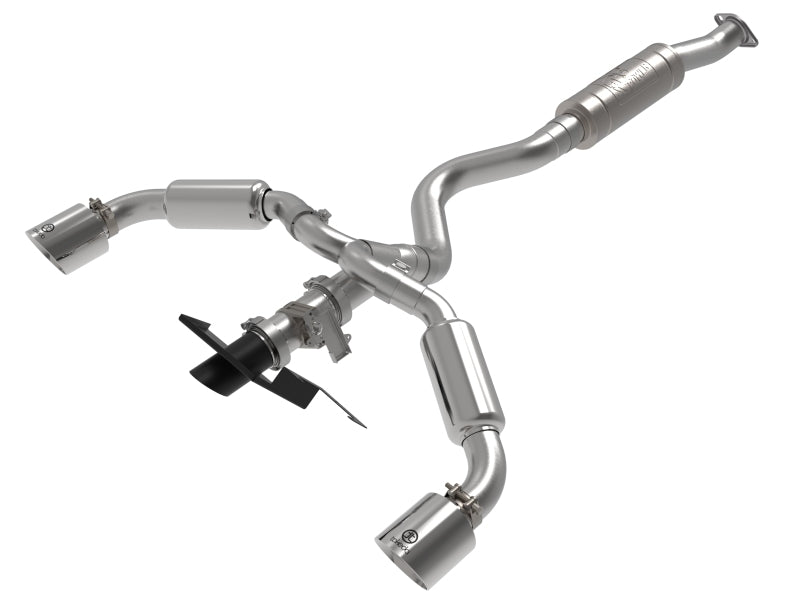 aFe 23-24 Toyota GR Corolla L3 1.6L (t) Gemini XV 3in to 2-1/2in Cat Back Exhaust w/ Polished Tips-thumbmail-1