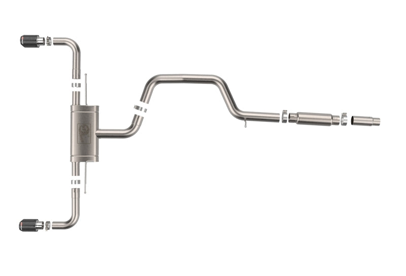 aFe 22-24 Volkswagen GTI MACH Force-Xp 3 to 2-1/2 IN Stainless Steel Cat-Back Exhaust w/Carbon Tips-thumbmail-6
