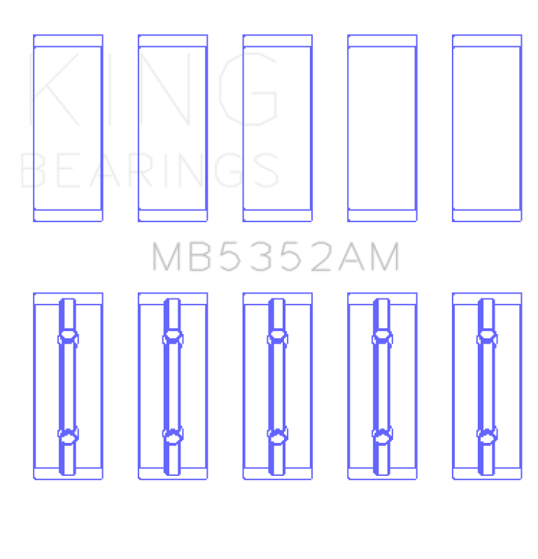 King Engine Bearings Renault K9K/K4M (Size +0.50mm) Main Bearing Set-thumbmail-1