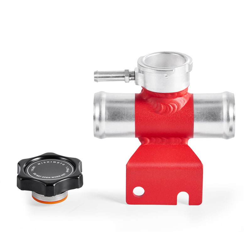 Mishimoto 08-15 Mitsubishi Lancer Evo X Coolant Fill Inlet - Red-thumbmail-3