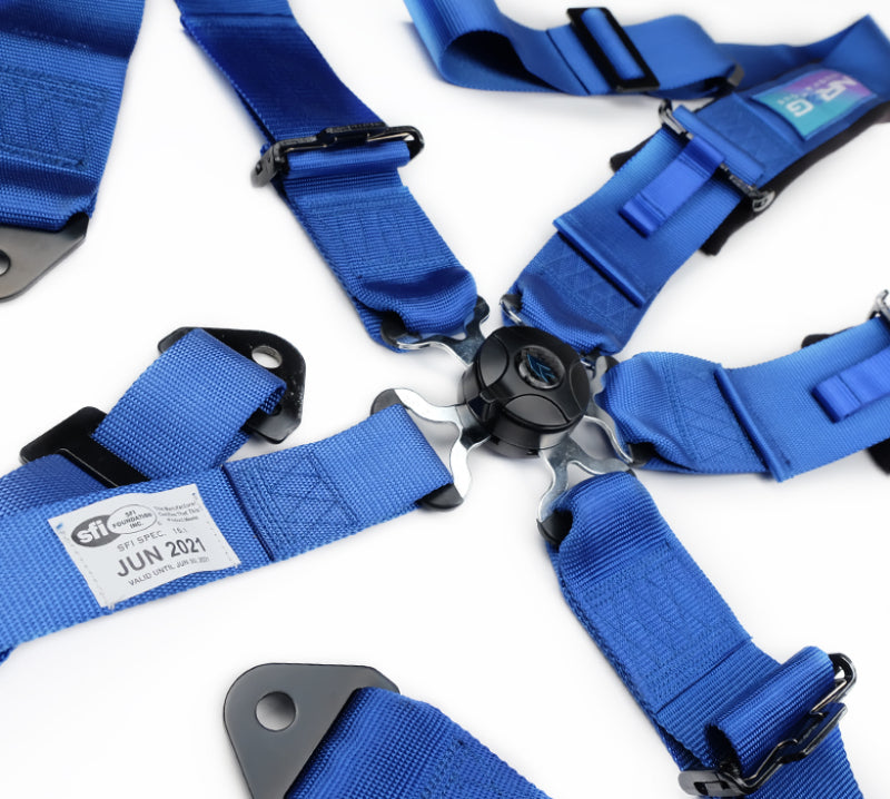 NRG 5PT 3in. Seat Belt Harness / Cam Lock - Blue-thumbmail-5