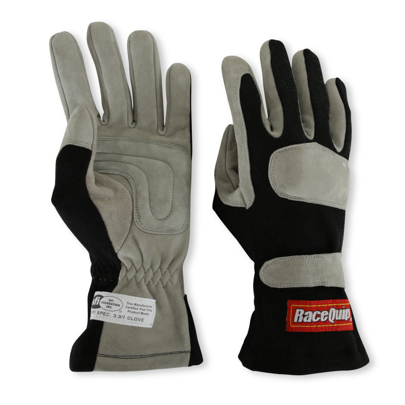 RaceQuip Black 1-Layer SFI-1 Glove - Small-thumbmail-3