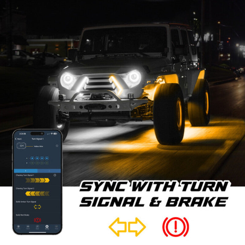 XKGlow XKmax 4x15in PRO RGBW Wheel Ring App Control Light Kit-thumbmail-2