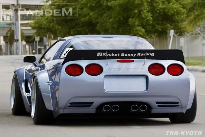 GReddy Pandem 97-04 Chevrolet Corvette C5 Fastback Coupe Rocket Bunny Full Widebody Aero Kit w/ Wing-thumbmail-3