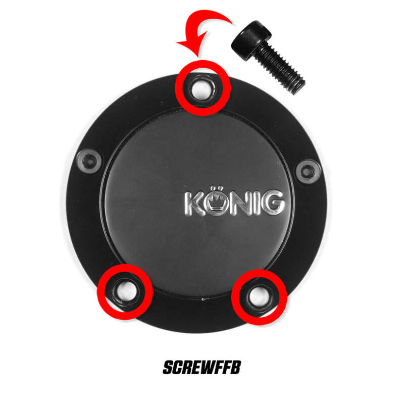 Konig Cap Screw Set of 3 (Black) For CAPFFB - Flow Formed-thumbmail-1