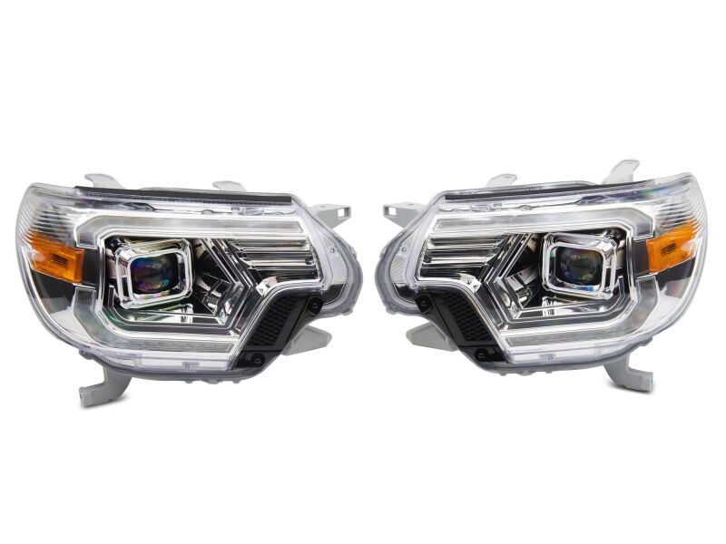 Raxiom 12-15 Toyota Tacoma Axial Series Switchback Projector Headlights- Chrome- Clear Lens-thumbmail-6