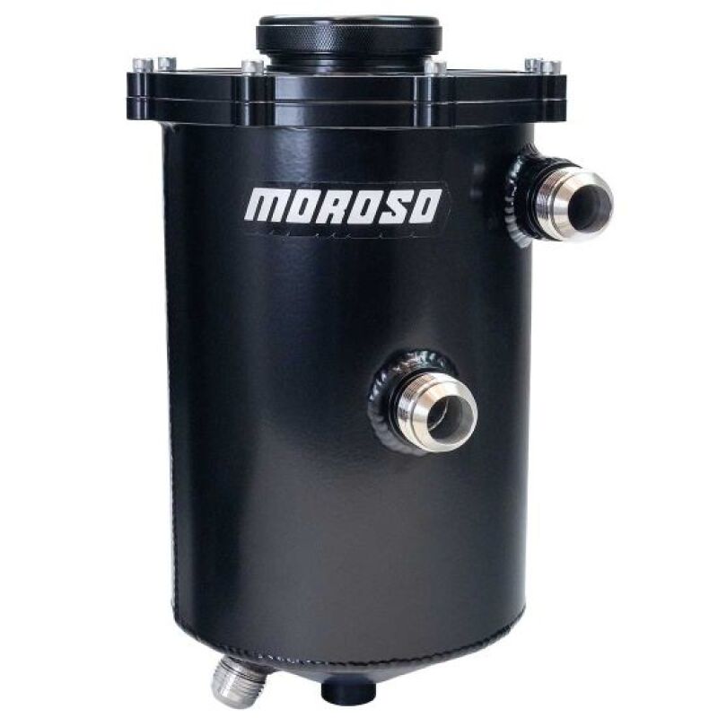 Moroso 2 Piece 13in Tall 7in Dia 5.5 Quart Dry Sump Tank - Black-thumbmail-1