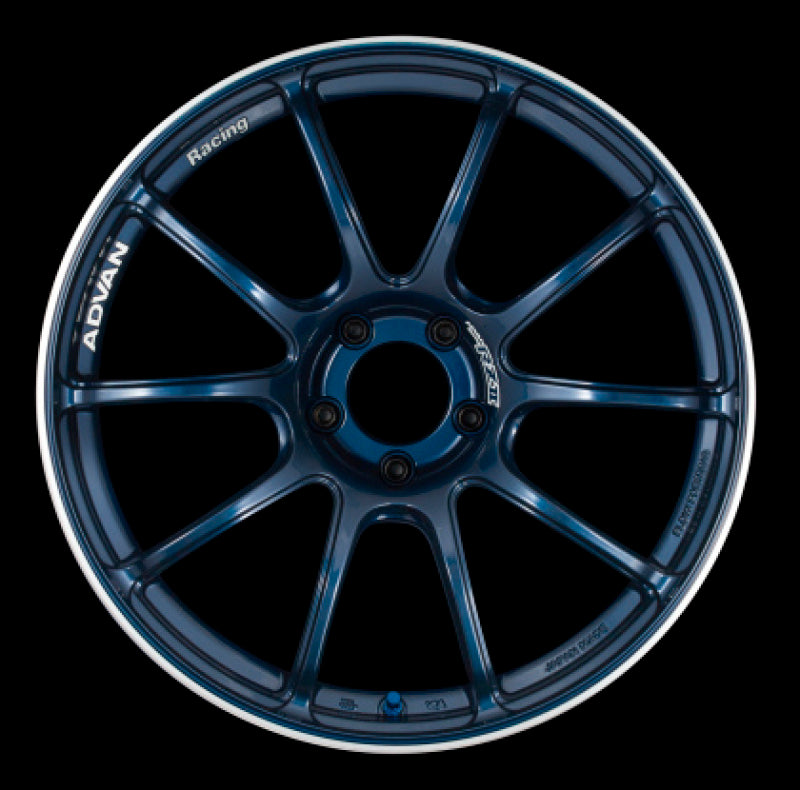 Advan RZII 15x8.0 +35 4-100 Racing Indigo Blue and Ring Wheel-thumbmail-1