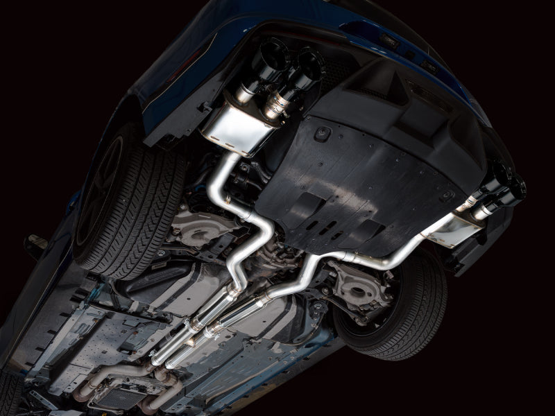 AWE Tuning 21-23 Ford Mustang Mach 1 SwitchPath Cat Back Exhaust w/ Quad Diamond Black Tips-thumbmail-4