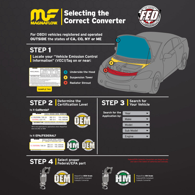 Magnaflow 2019 Ford Edge L4 OEM Underbody Single Direct Fit Converter-thumbmail-10