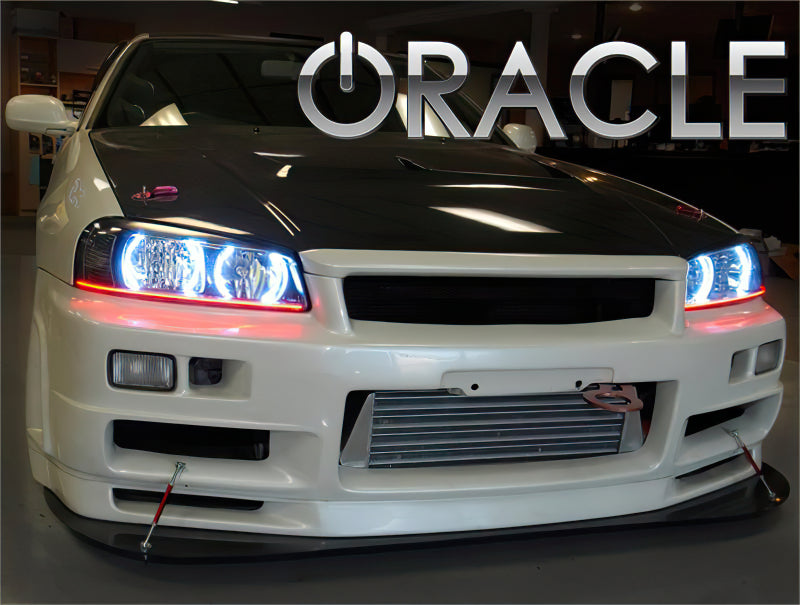 Oracle 98-01 Nissan Skyline LED Headlight Halo Kit - Blue-thumbmail-3