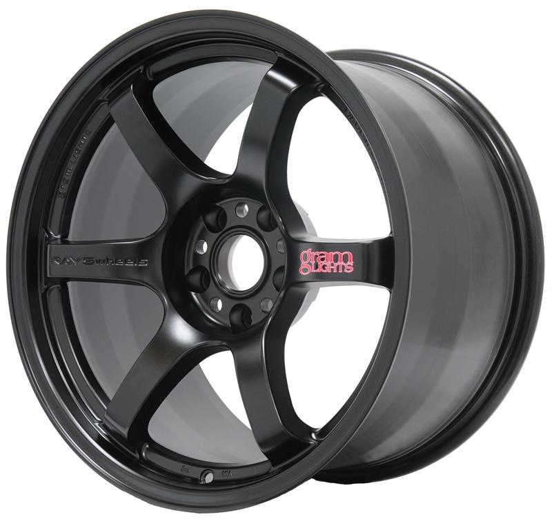 Gram Lights 57DR 17x9.0 +12 5-114.3 Semi Gloss Black Wheel-thumbmail-2