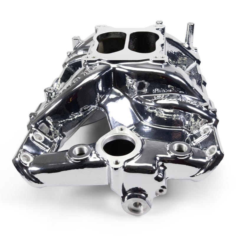 Edelbrock Pontiac 326-455 Performer RPM Intake Manifold - Chrome Plasma Finish-thumbmail-5