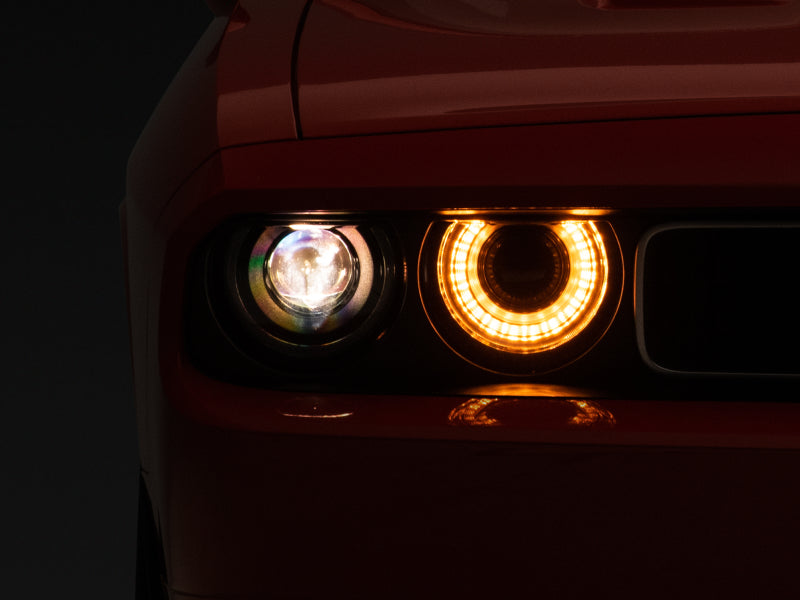 Raxiom 08-14 Dodge Challenger Halo Projctr Headlights w/Sequential Turn Signals-Blk Hsng(Clear Lens)-thumbmail-9