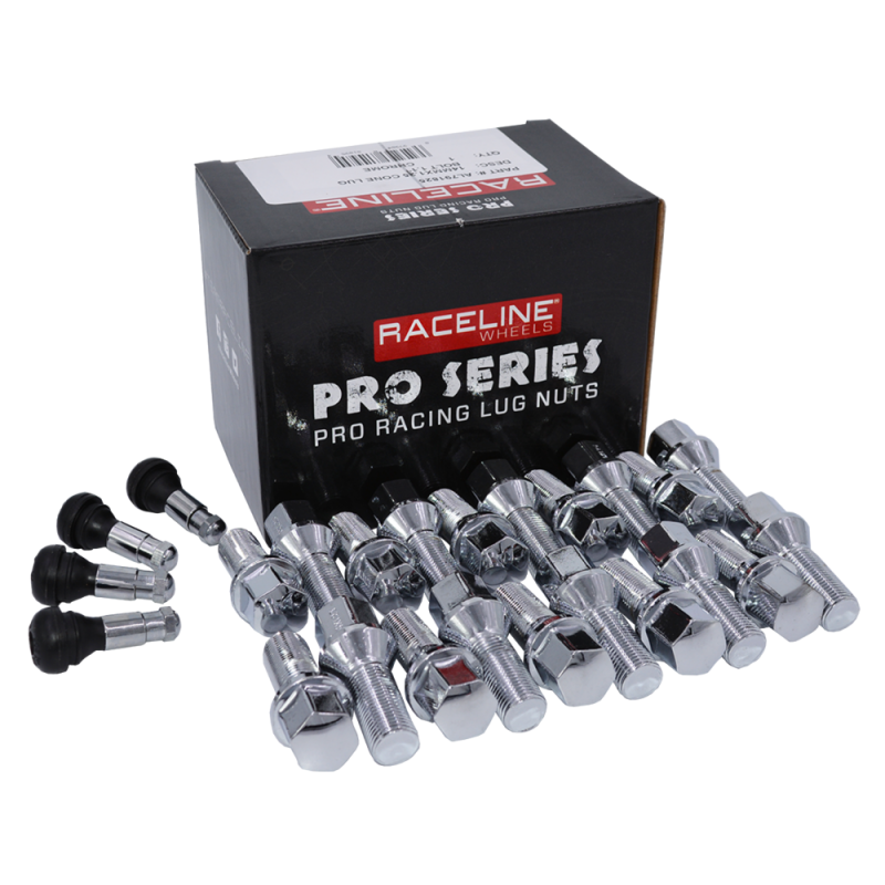 Raceline 12x1.5 28mm Chrome Lug Bolts (Set of 20)-thumbmail-1