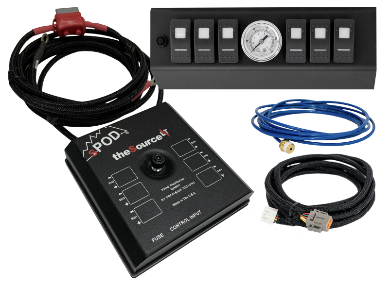 Spod 09-18 Jeep Wrangler JK SourceLT w/ Air Gauge and Amber LED Switch Panel-thumbmail-1