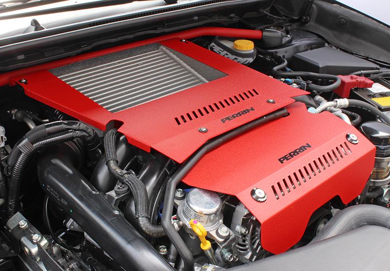Perrin 15-16 Subaru WRX Engine Cover Kit - Red-thumbmail-6