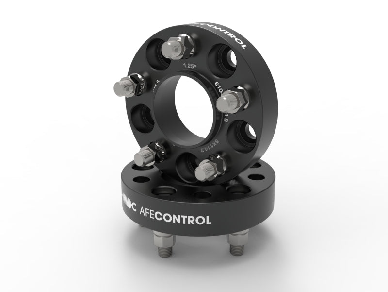 aFe CONTROL Billet Aluminum Wheel Spacers 5x114.3 CB70.5 1.25in - 15-24 Ford Mustang/20-23 Explorer-thumbmail-1