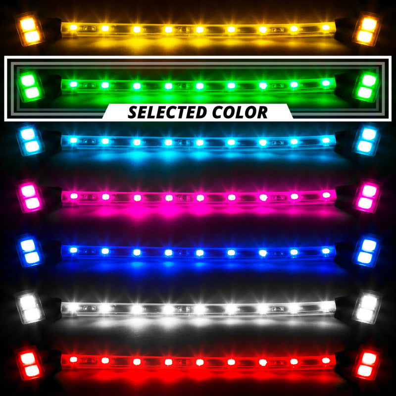 XK Glow Single Color XKGLOW UnderglowLED Accent Light Car/Truck Kit Green - 4x8In-thumbmail-1