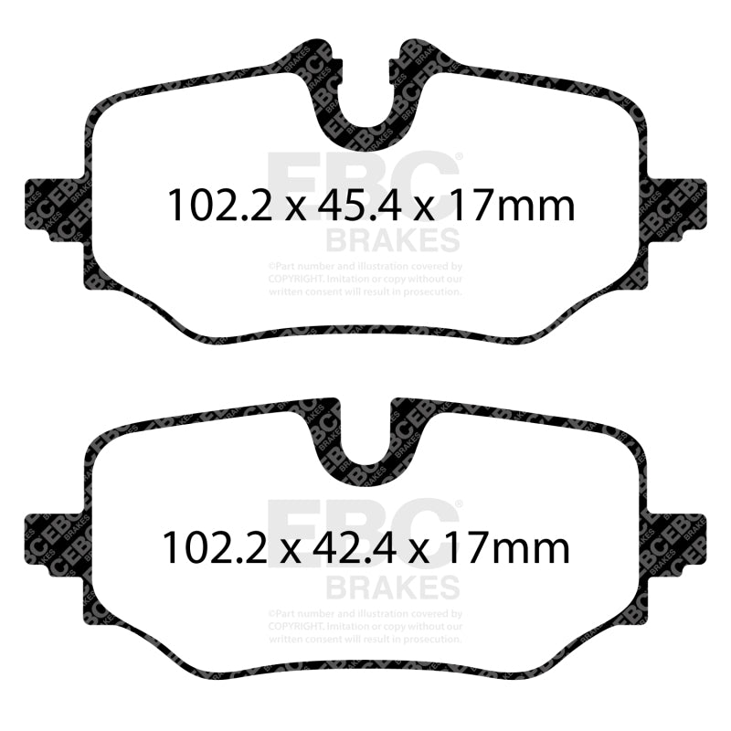 EBC 23-26 BMW X1 (U11) 2.0L (t) Redstuff Rear Brake Pads-thumbmail-2
