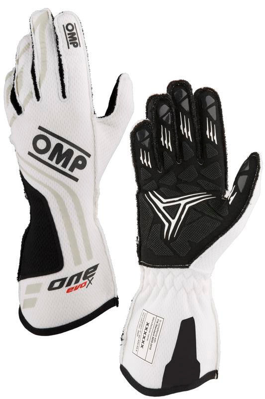 OMP ONE EVO X GLOVES FIA 8856-2018 ORANGE / BLACK SZ L
