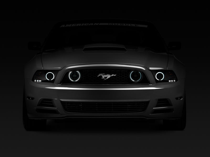 Raxiom 13-14 Ford Mustang GT CCFL Halo Fog Lights (Smoked)-thumbmail-7