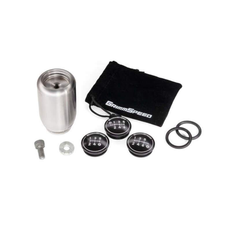 GrimmSpeed Swap-Top Weighted Piston Shift Knob - Stainless Steel-thumbmail-1