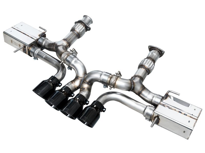 AWE 2023 C8 Corvette Z06 SwitchPath Cat-Back Exhaust - Diamond Black Tips-thumbmail-1