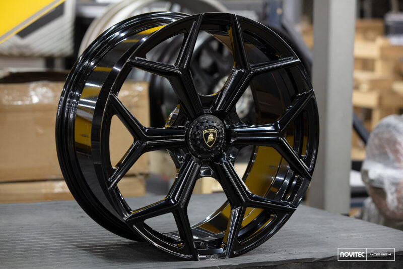 Vossen x Novitec NL4-Cl 20x9 ET:24 Gloss Black Lamborghini Aventador Front Wheel-thumbmail-1