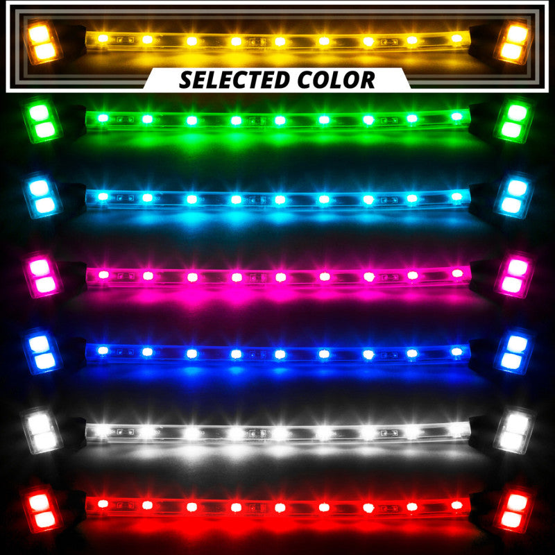 XK Glow Single Color XKGLOW UnderglowLED Accent Light Car/Truck Kit Amber - 4x8In-thumbmail-1